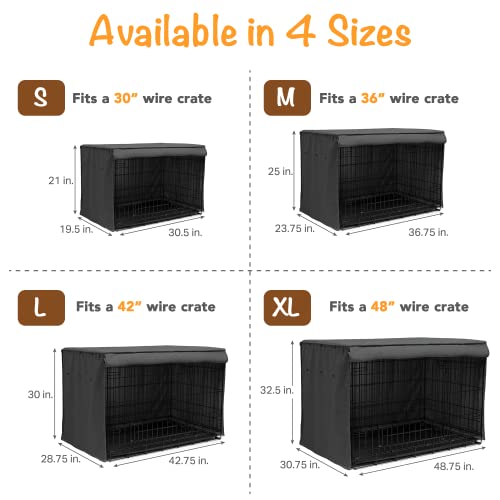 Metal Dog Crate Cover 48 inch (48.75"L x 30.75"W x 32.5"H)