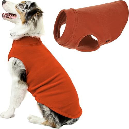 Stretch Fleece Vest Dog Sweater (5X-Large Length (25") / Pumpkin)