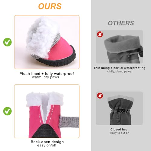 Dog Winter Boots (Pink / #3)