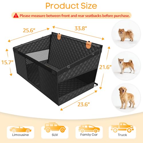 Large Dog Car Seat (Black / X-Large)