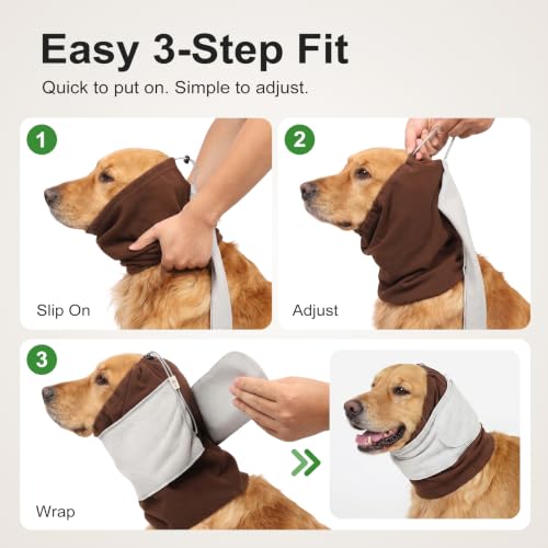 Dog Calming Hoodie for Anxiety Relief (Brown / Large)