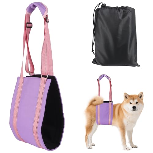 Summer Dog Lift Harness for Hind Leg Support (Purple / M)