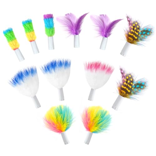 12Pcs Feathers Replacement and Soft Furry Accessories ONLY Fits T65 (Various Refills Feathers*12)