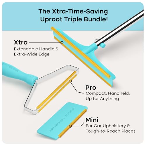Set Pro & Mini Pet Hair Removal Tools & Xtra Carpet Rake (Pro + Mini + Xtra)