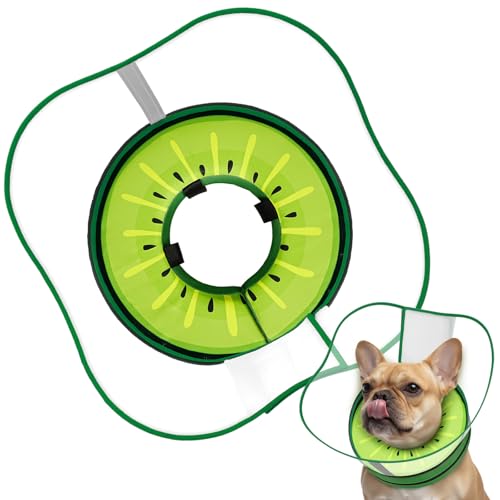 Sponge Dog Cone Collar Stop Licking After Surgery (Kiwi / M(Neck 8.5"-11.5"))
