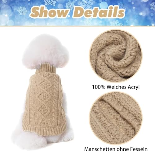 Dog Sweater for Medium Dogs (Beige / Medium)