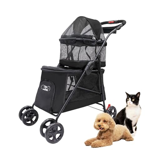 Double Decker Pet Stroller (Black)