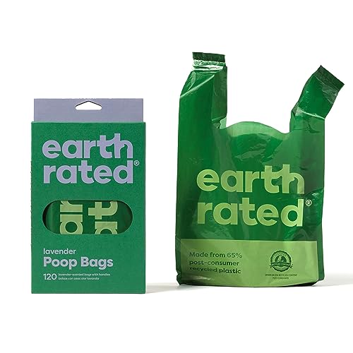 Dog Poop Bags for Dogs (120 Handle Bags (Box) / Lavender)