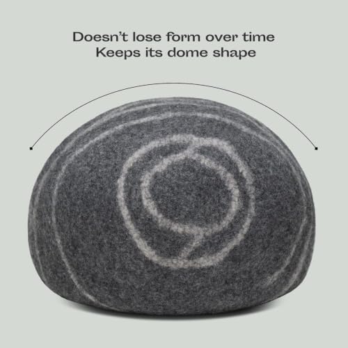 Cat Cave Merino Wool Bed for Indoor Cats (Dark Gray / Large)