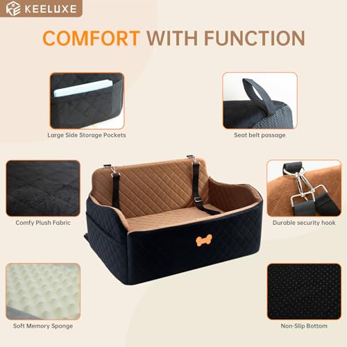 Car Seat for Large Size Dog (Brown/Black / Large)