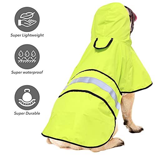 Waterproof Puppy Rain Jacket (Neon Green / Small)