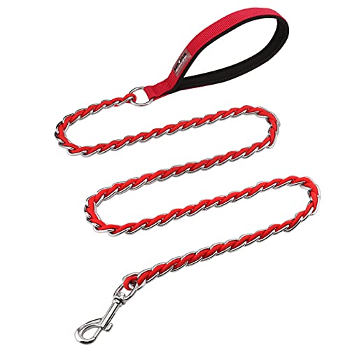 Chain Dog Leash (Red / 4FT(5-30lb))