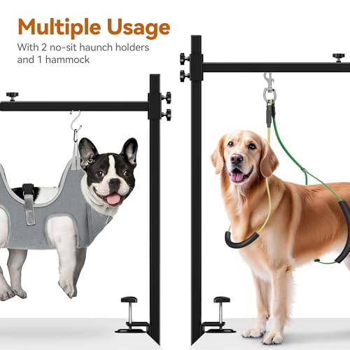 H Shape Dog Grooming Arm for Table (M Hammock (Leg Spacing: 4.7–11.5″))