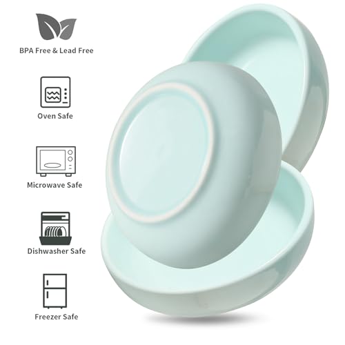 5.3 in Ceramic Cat Dishes (Light Blue)