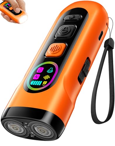 Dog Bark Deterrent Devices Anti Barking Device for Dogs Ultrasonic Bark Stopper Portable Dog Training Tool Indoor Outdoor Up to 50ft Correct Bad Behavior of Own or Neighbor's Dog (Orange / 1 Pack)