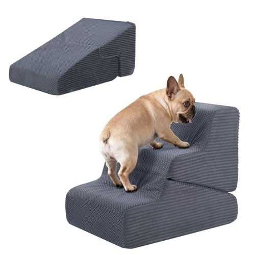 Dog Ramp for Bed (Grey / Standard 3 Step)