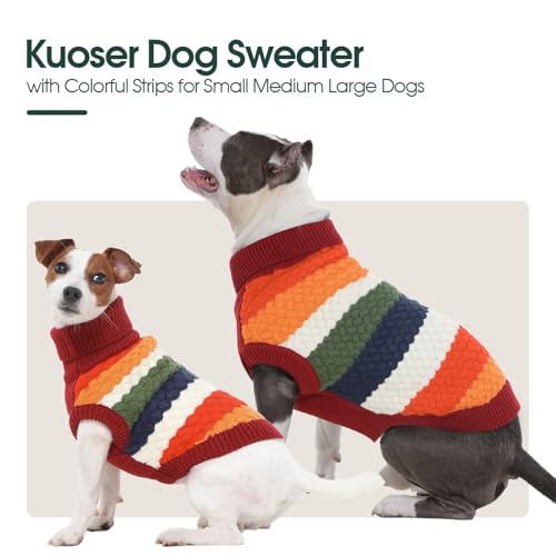 Dog Sweater Christmas Dog Sweaters for Extra Small Dogs Soft Warm Doggie Sweater Colorful Cable Knitted Vest (X-Small (Chest: 11.8''; Weight: 2 - 5LB) / Red)