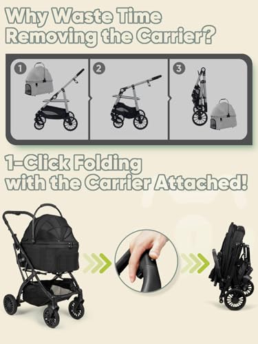 Small Dog Stroller (ALL BLACK)