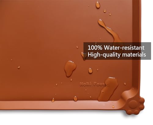 Silicone Pet Food Tray (19" x 12" / Caramel)