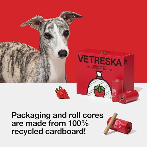 Strawberry Scented Dog Poop Bags (Strawberry / 1 Count (Pack of 300))