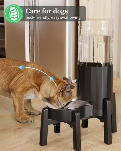 Dog Water Dispenser Stand (H: 7.09''; W: 6.1 x 9.8'' - 8.5 x 14.57'')