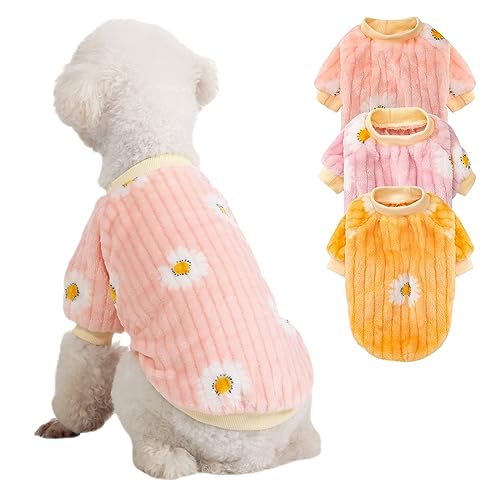3 Pack Dog Sweaters (Large / Dy Pink+Dy Purple+Dy Yellow)