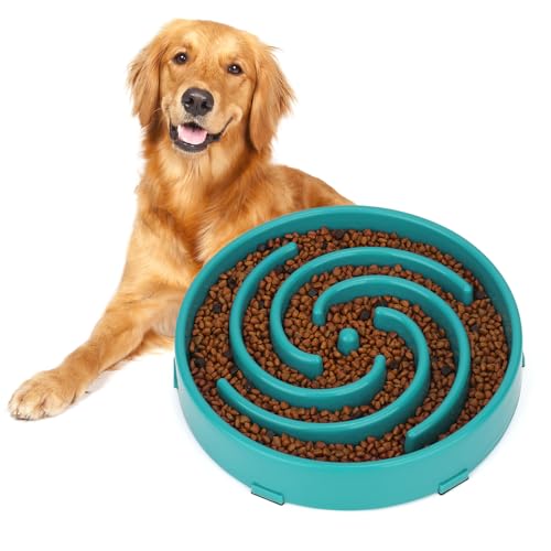Green Slow Feeder Maze Puzzle Bowl (Large / H-green)