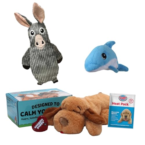 Snuggle Puppy Heartbeat Toy with 2 Tender (Biscuit Bundle 2)