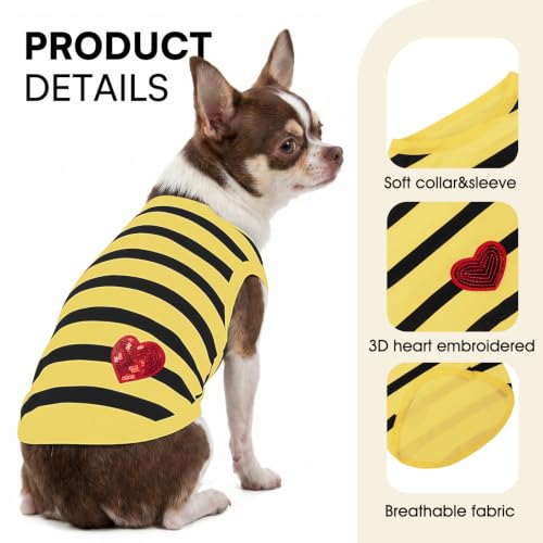 Dog Shirts for Small Dogs (Yellow-Vest / Small)