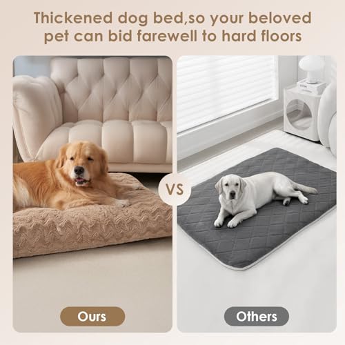 Washable XL Dog Beds Large Sized Dog (Camel / 41" x 27"x 4")
