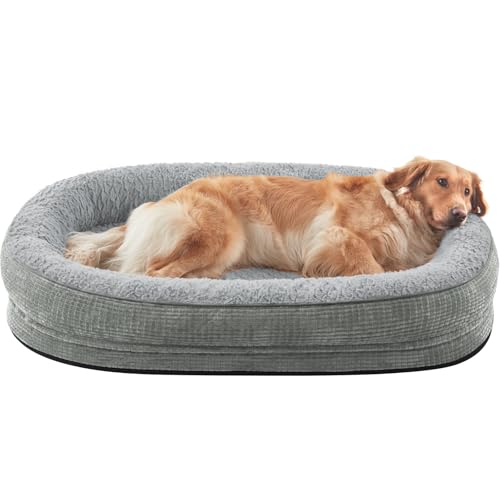 Orthopedic Dog Beds Large Sized Dog (Light Grey / 42"l X 32"w X 7.5"th)