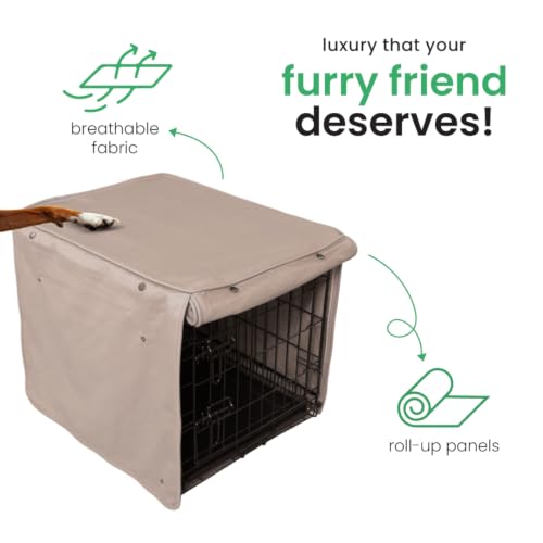 Tan Dog Crate Cover (Wild Horses / 42.0"L x 28.0"W x 31.0"H)