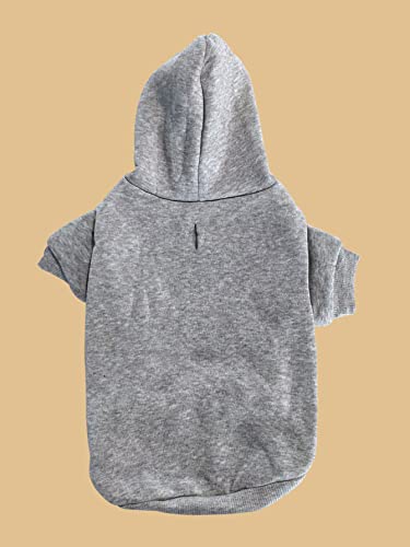 Basic Dog Hoodie Sweatshirt Puppy Sweater Warm Cat Costumes Pet Clothes for Chihuahua Puppy Kitten Small Medium Dogs Light Grey Small (Small / Light Grey)