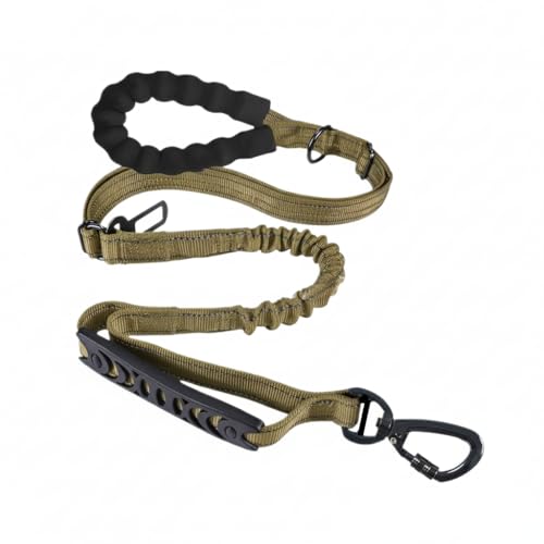 Bungee Leash for Large Dogs that Pull (khaki)