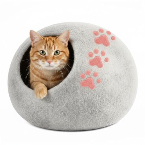 Luxurious Merino Wool Cat Cave (Paw)