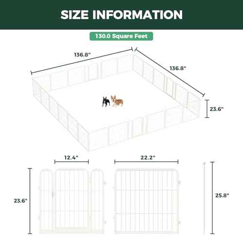 Rollick Dog Playpen (White / 24"H)