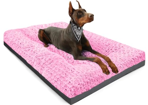 Extra Large Dog Bed (47.0"L x 29.0"W x 3.5"Th / Pink)