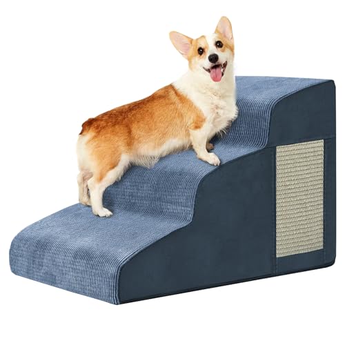 Dog Stairs for Small Dogs 15.7" H (Navy / 3-Step 15.7"H)