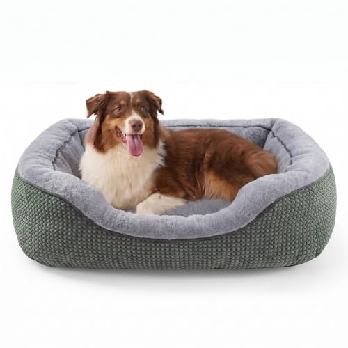Large Dog Beds Large Sized Dog (L PLUS (38"x28"x8") / Green)