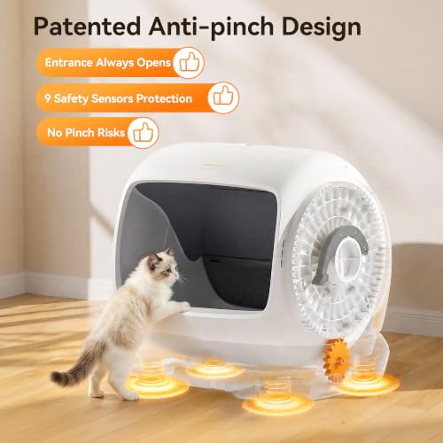 Large Space Automatic Litter Box for Multiple Cats