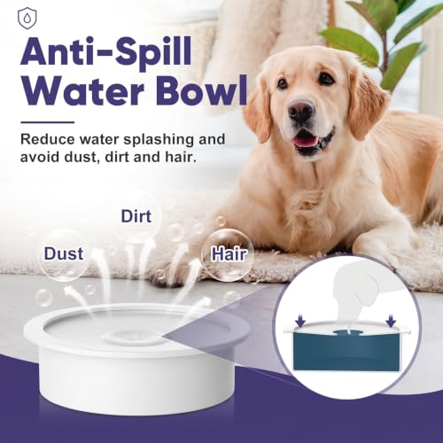 Elevated Dog Bowls Large Breed Raised Dogs Bowl Stand Large (B-White)