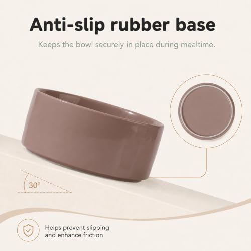 Ceramic Dog Bowls (Brown Coffee)
