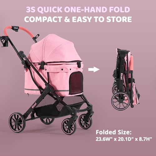 All Terrain Dog Stroller for Small to Medium Dogs (Sakura Pink)