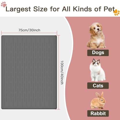 Largest Dog Food Mat (Deep Green / 39.5"L x 29.5"W)