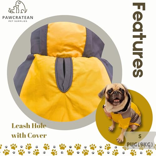 Dog Raincoat Water Resistant (Yellow / Large)