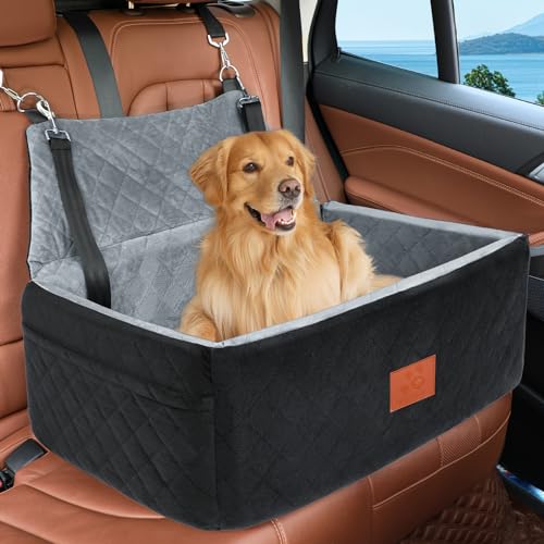 Dog Car Seat for Large Medium Size Dogs (Black/grey)