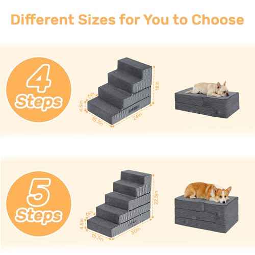 Dog Stairs for Small Dogs (15.7 X 24 X 18 In)