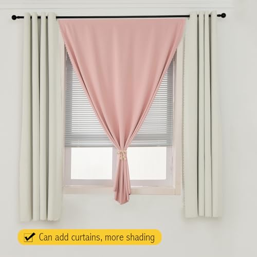 Self Adhesive Blackout Curtains (35"W x 79"L (Pack of 1) / Pink)