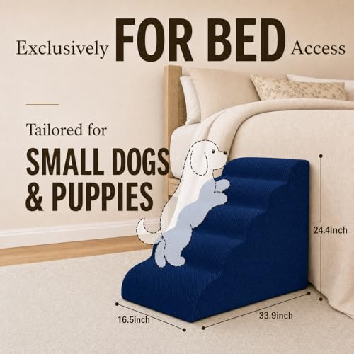 Dog Ramp for Bed (Blue)