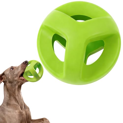Natural Rubber Dog Balls for Aggressive Chewers (Meadow Green / Medium)